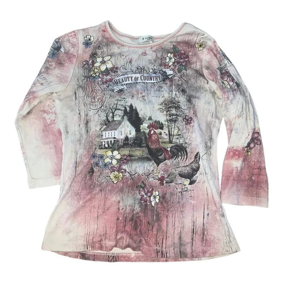 Vintage y2k western mcbling western baby tee - Picture 1 of 3